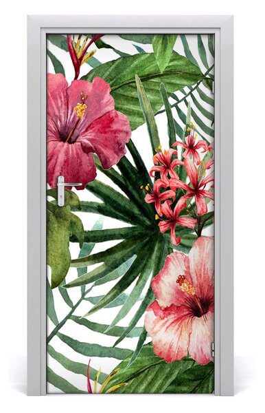 Samolepiace fototapety na dvere havajský vzor 95x205 cm