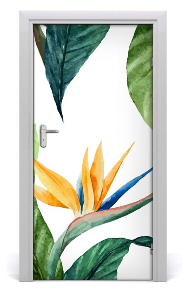 Samolepiace fototapety na dvere Strelitzia reginae 95x205 cm