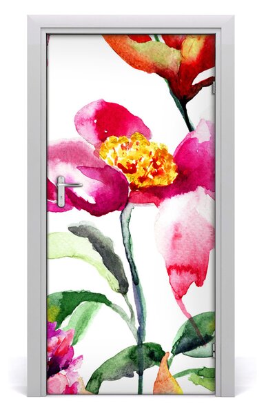 Samolepiace fototapety na dvere poľné kvety 95x205 cm