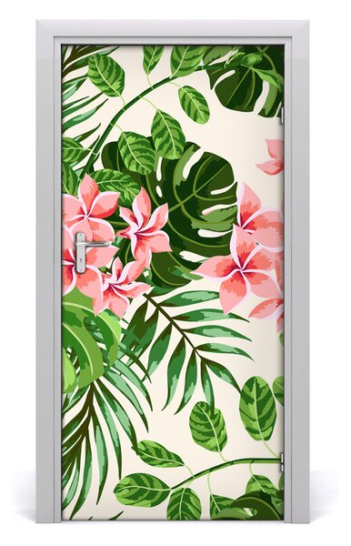 Samolepiace fototapety na dvere havajskej kvety 95x205 cm