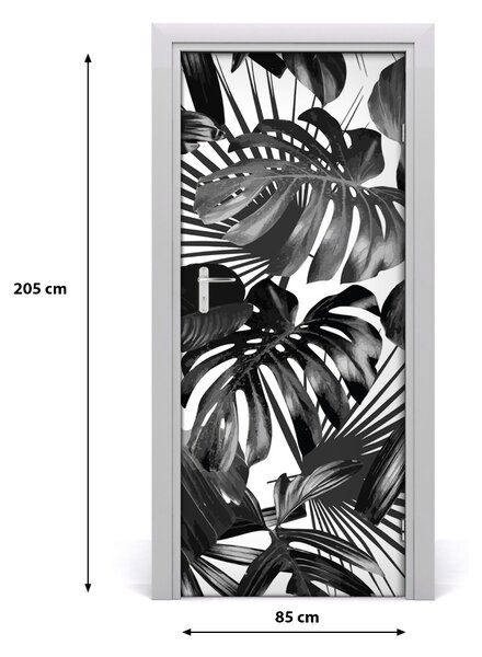 Samolepiace fototapety na dvere tropické lístia 85x205 cm