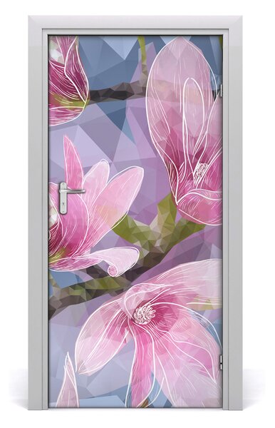 Samolepiace fototapety na dvere magnólia 95x205 cm