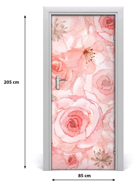 Samolepiace fototapety na dvere kvetinový vzor 85x205 cm