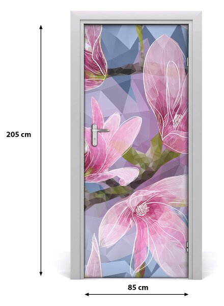 Samolepiace fototapety na dvere magnólia 85x205 cm