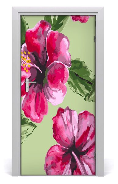 Samolepiace fototapety na dvere havajskej kvety 95x205 cm