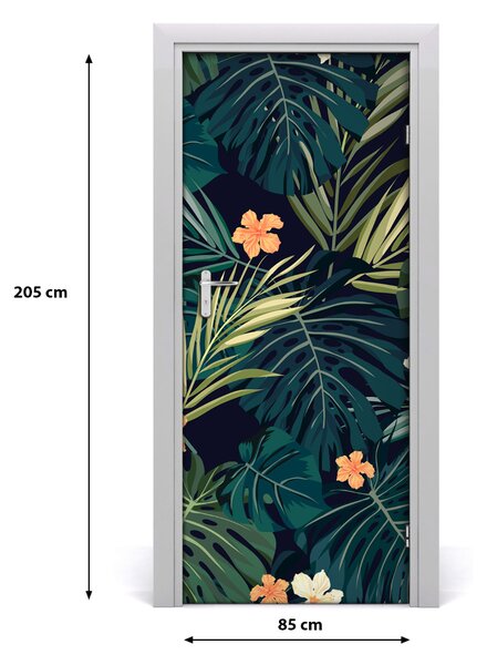 Samolepiace fototapety na dvere havajskej kvety 85x205 cm