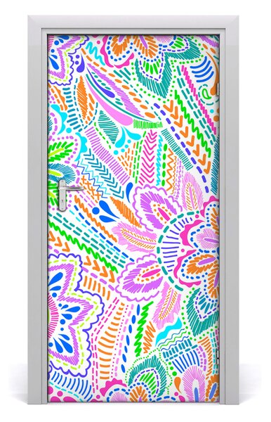 Samolepiace fototapety na dvere kvetinový vzor 95x205 cm