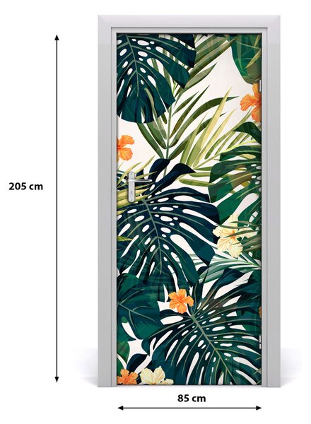 Samolepiace fototapety na dvere havajský vzor 85x205 cm