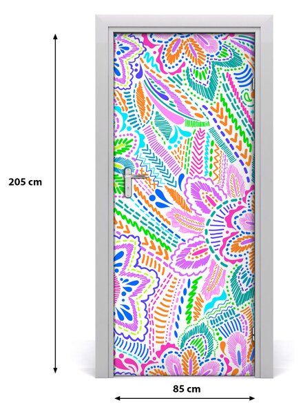 Samolepiace fototapety na dvere kvetinový vzor 85x205 cm