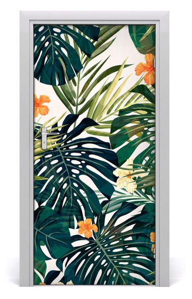 Samolepiace fototapety na dvere havajský vzor 95x205 cm