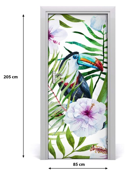Samolepiace fototapety na dvere havajský vzor 85x205 cm
