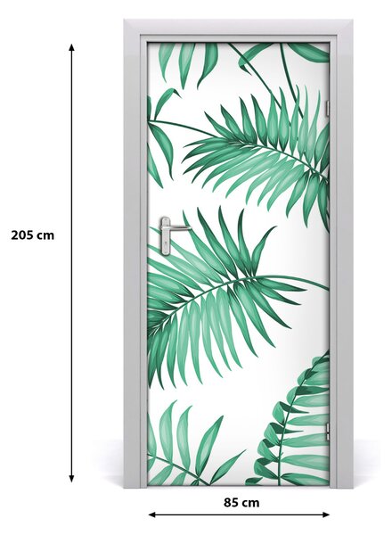 Samolepiace fototapety na dvere tropické lístia 85x205 cm