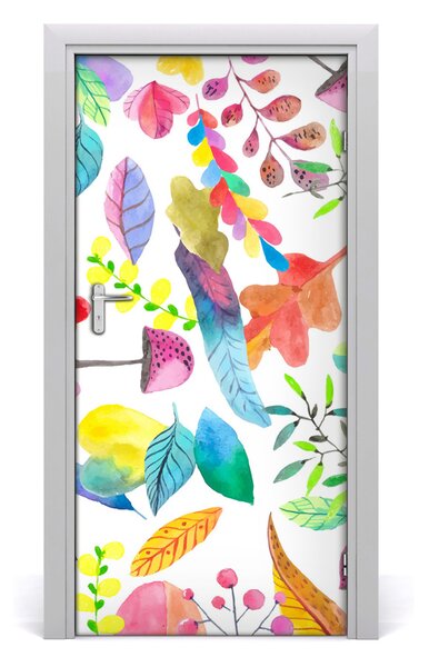 Samolepiace fototapety na dvere lístia a huby 95x205 cm