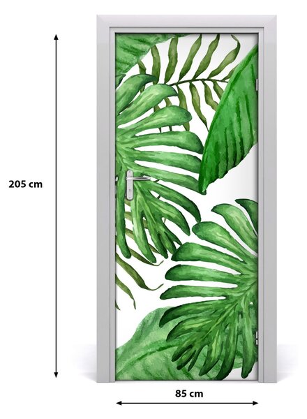 Samolepiace fototapety na dvere tropické lístia 85x205 cm