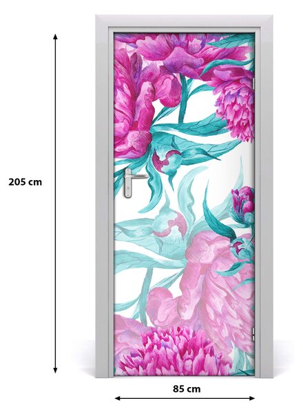 Samolepiace fototapety na dvere pivonky 85x205 cm