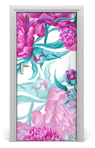 Samolepiace fototapety na dvere pivonky 95x205 cm
