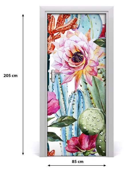 Samolepiace fototapety na dvere kaktusy 85x205 cm