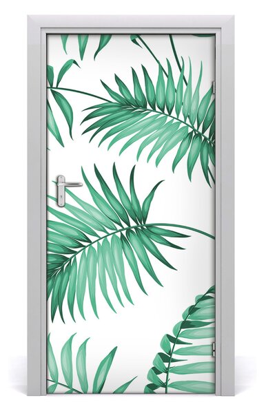 Samolepiace fototapety na dvere tropické lístia 95x205 cm