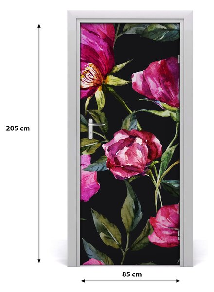 Samolepiace fototapety na dvere mak 85x205 cm