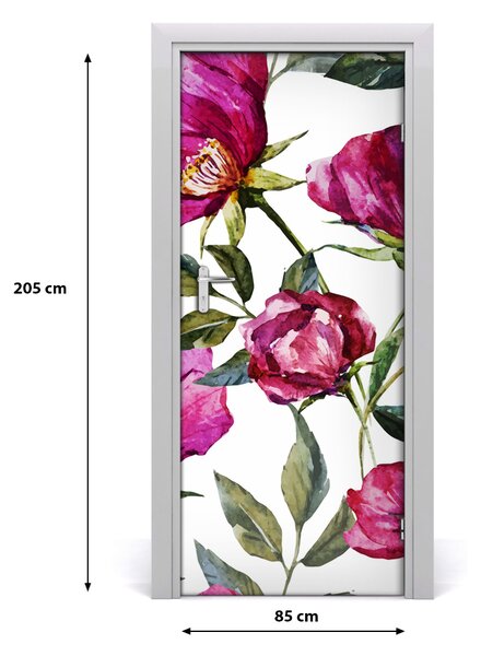 Samolepiace fototapety na dvere mak 85x205 cm
