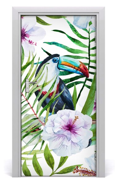 Samolepiace fototapety na dvere havajský vzor 95x205 cm
