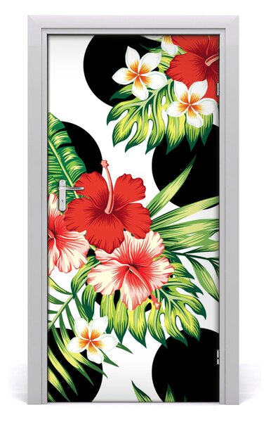 Samolepiace fototapety na dvere havajský vzor 95x205 cm