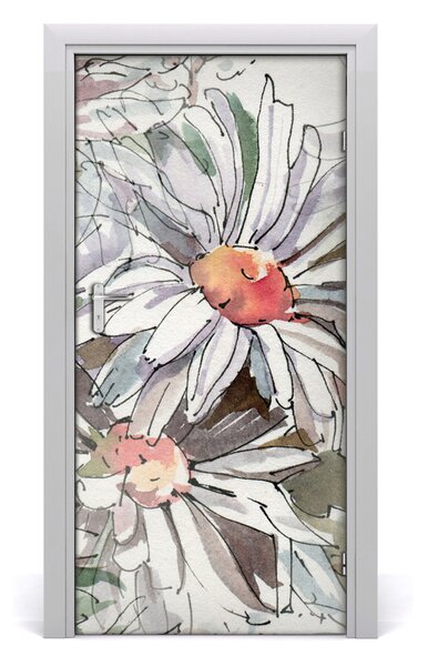 Samolepiace fototapety na dvere sedmokrásky 95x205 cm
