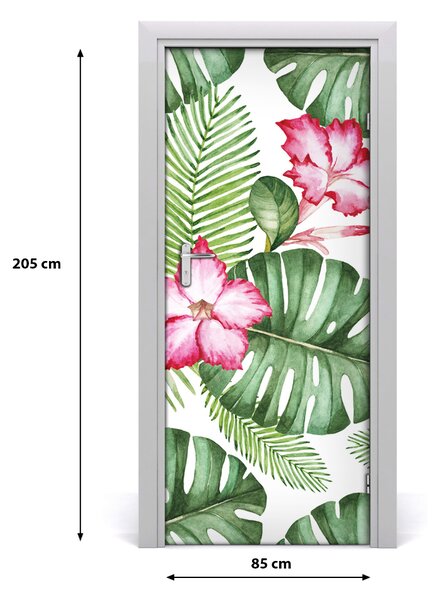 Samolepiace fototapety na dvere havajský vzor 85x205 cm