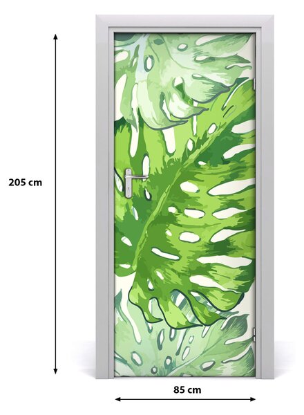 Samolepiace fototapety na dvere tropické lístia 85x205 cm
