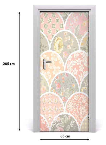 Samolepiace fototapety na dvere kvetinový vzor 85x205 cm