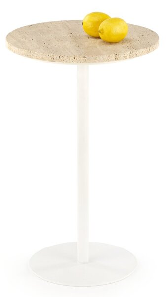 HALMAR Konferenčný stolík Traverso 35 cm travertín/biely