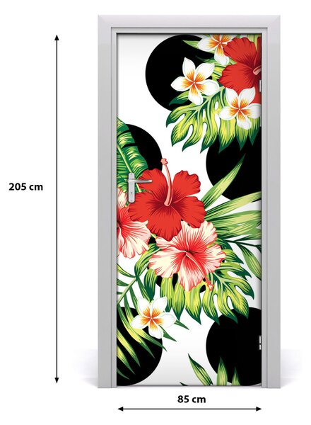Samolepiace fototapety na dvere havajský vzor 85x205 cm