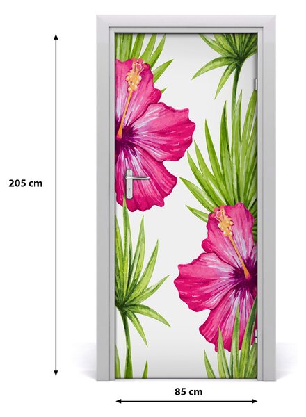 Samolepiace fototapety na dvere havajský vzor 85x205 cm