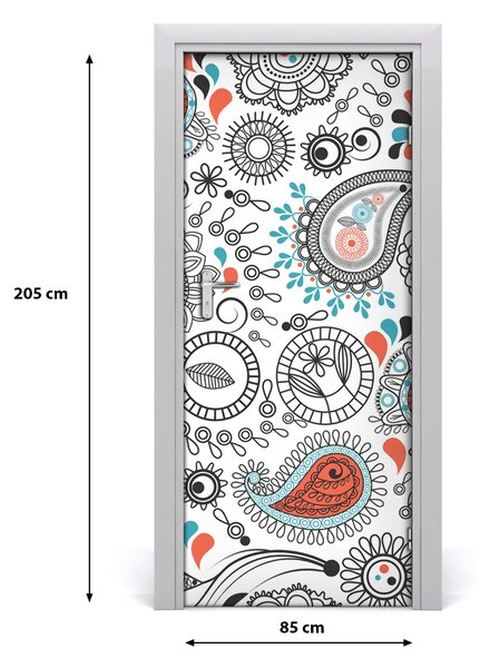 Samolepiace fototapety na dvere ornamenty 85x205 cm
