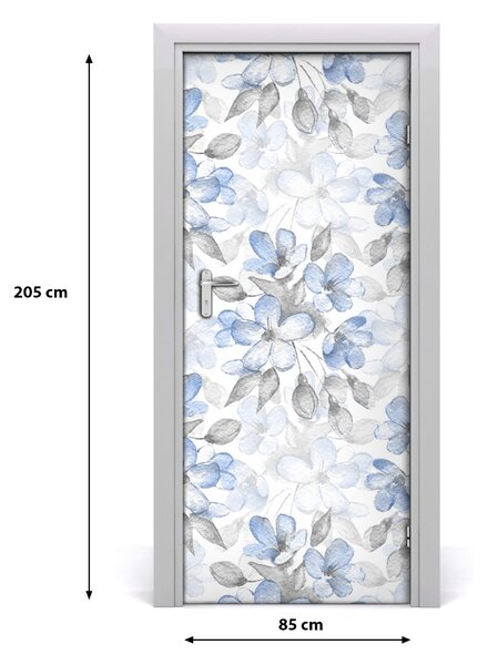 Samolepiace fototapety na dvere kvetinový vzor 85x205 cm
