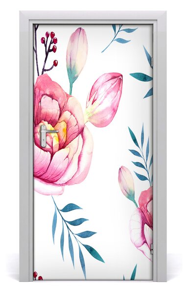 Samolepiace fototapety na dvere pivonky 95x205 cm