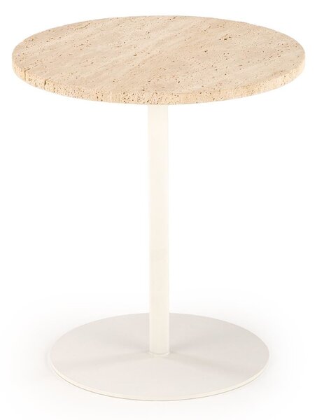 HALMAR Konferenčný stolík Traverso 45 cm travertín/biely