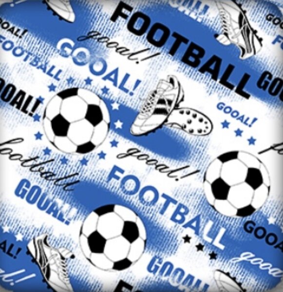 Obliečky bavlnené Football TiaHome - 1x vankúš 65x45cm, 1x paplón 130x90cm