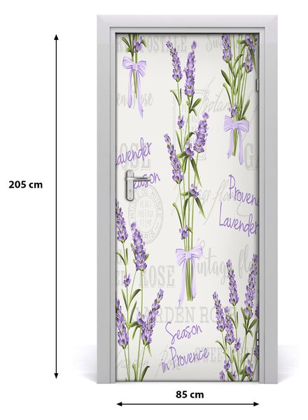Samolepiace fototapety na dvere levanduľa 85x205 cm