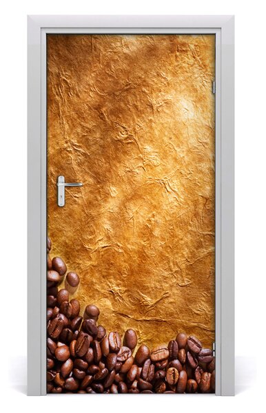 Samolepiace fototapety na dvere zrnká kávy 95x205 cm