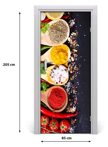 Samolepiace fototapety na dvere korenie 85x205 cm