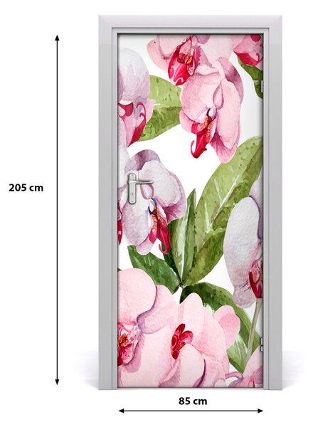Samolepiace fototapety na dvere orchidea 85x205 cm