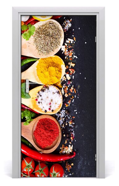 Samolepiace fototapety na dvere korenie 95x205 cm