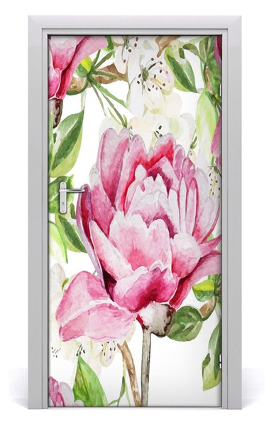 Samolepiace fototapety na dvere pivonka 95x205 cm