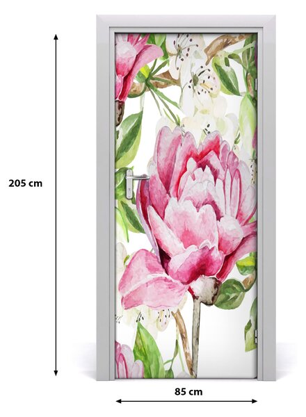 Samolepiace fototapety na dvere pivonka 85x205 cm