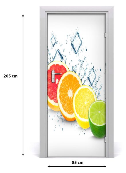 Samolepiace fototapety na dvere citrusy 85x205 cm