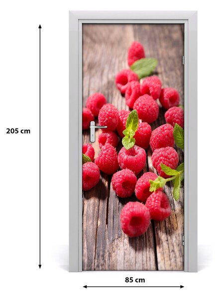 Samolepiace fototapety na dvere maliny 85x205 cm