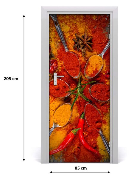 Samolepiace fototapety na dvere korenie 85x205 cm