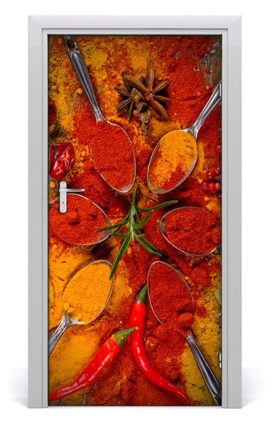 Samolepiace fototapety na dvere korenie 95x205 cm