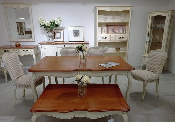 LivinHill Konferenčný stolík Verona 122 cm z masívu hnedý/béžový